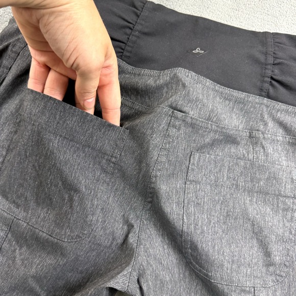Prana Pants Womens Size Small Hiking Outdoor Nylon Cropped Capri Grey Pockets - Picture 9 of 11